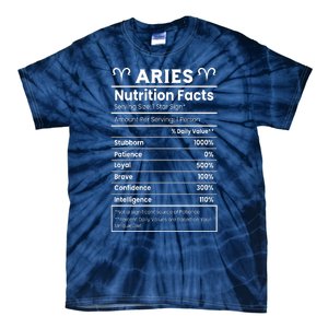 Aries Nutrition Facts Zodiac Sign Tie-Dye T-Shirt