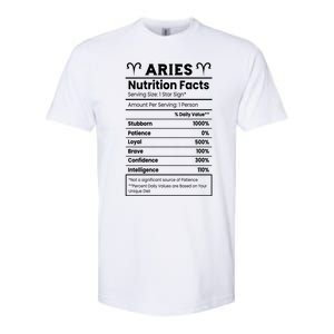 Aries Nutrition Facts Zodiac Sign Softstyle CVC T-Shirt