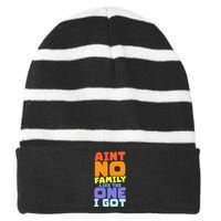 AinT No Family Like The One I Got Family Reunion 2024 Striped Beanie with Solid Band