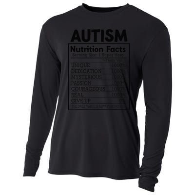 Autism Nutrition Facts Autistic Pride Autism Awareness Cooling Performance Long Sleeve Crew