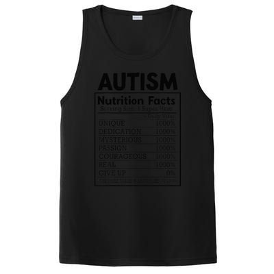 Autism Nutrition Facts Autistic Pride Autism Awareness PosiCharge Competitor Tank