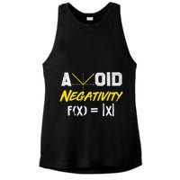 Avoid Negativity Funny Math Pun Equation Ladies PosiCharge Tri-Blend Wicking Tank