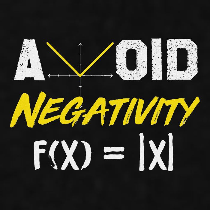 Avoid Negativity Funny Math Pun Equation Ladies PosiCharge Tri-Blend Wicking Tank