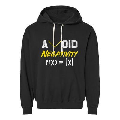 Avoid Negativity Funny Math Pun Equation Garment-Dyed Fleece Hoodie
