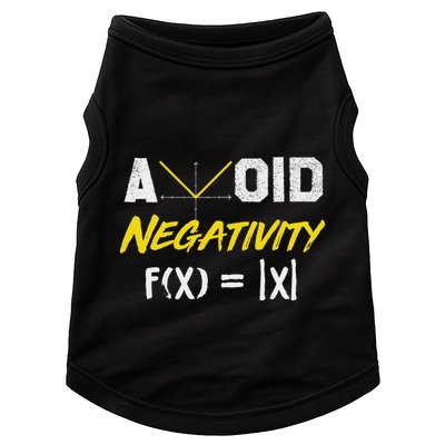 Avoid Negativity Funny Math Pun Equation Doggie Tank