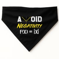 Avoid Negativity Funny Math Pun Equation USA-Made Doggie Bandana