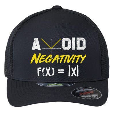 Avoid Negativity Funny Math Pun Equation Flexfit Unipanel Trucker Cap