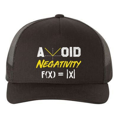 Avoid Negativity Funny Math Pun Equation Yupoong Adult 5-Panel Trucker Hat