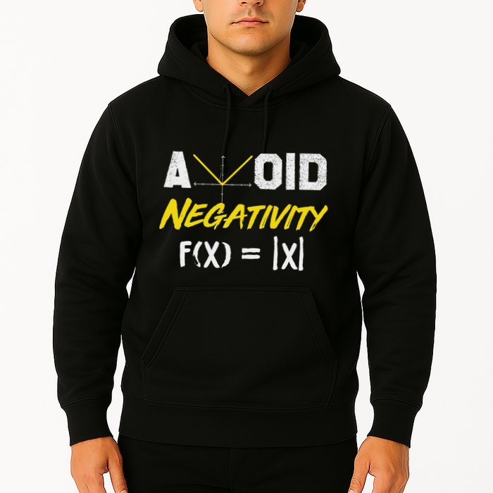 Avoid Negativity Funny Math Pun Equation Hoodie