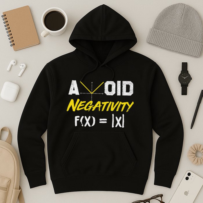Avoid Negativity Funny Math Pun Equation Hoodie