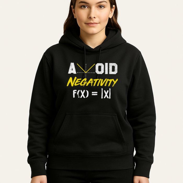 Avoid Negativity Funny Math Pun Equation Hoodie