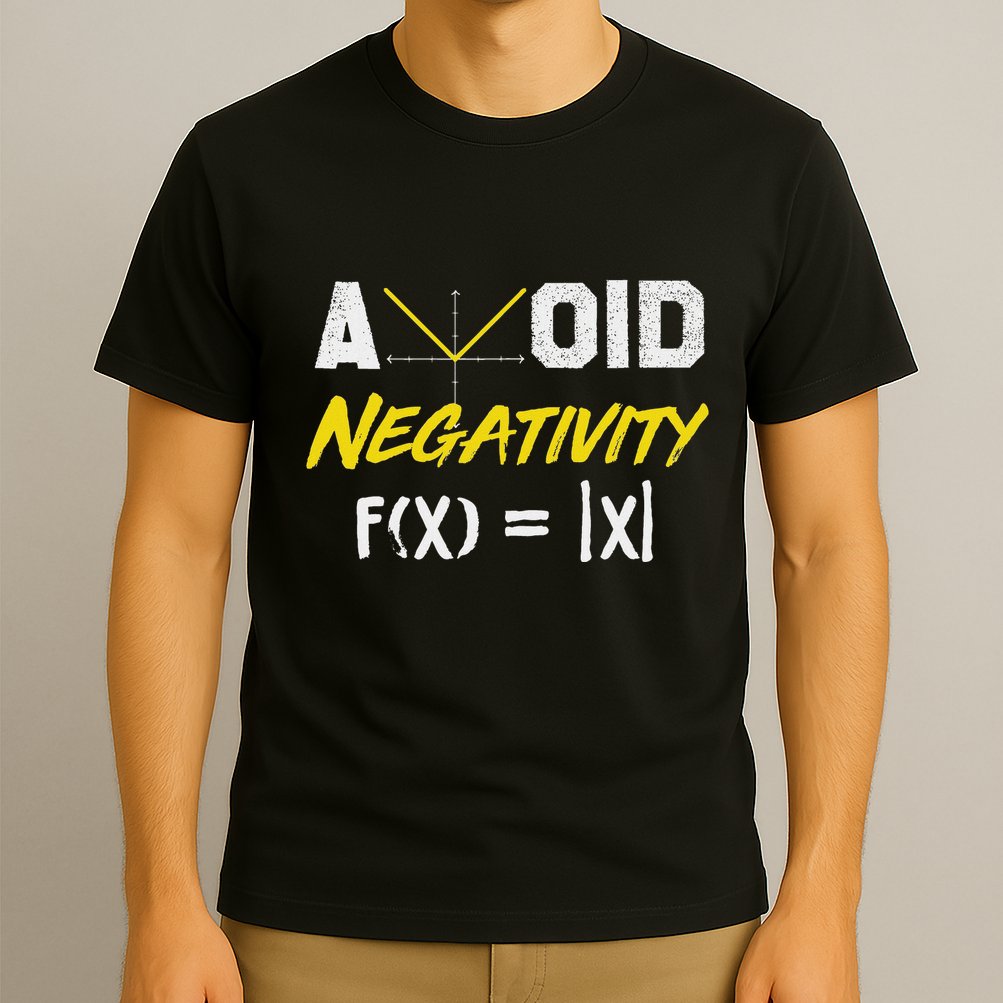 Avoid Negativity Funny Math Pun Equation T-Shirt