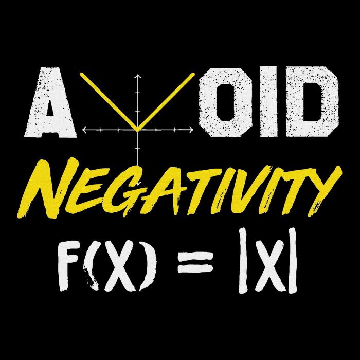 Avoid Negativity Funny Math Pun Equation Tall T-Shirt