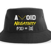 Avoid Negativity Funny Math Pun Equation Sustainable Bucket Hat