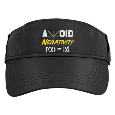 Avoid Negativity Funny Math Pun Equation Adult Drive Performance Visor