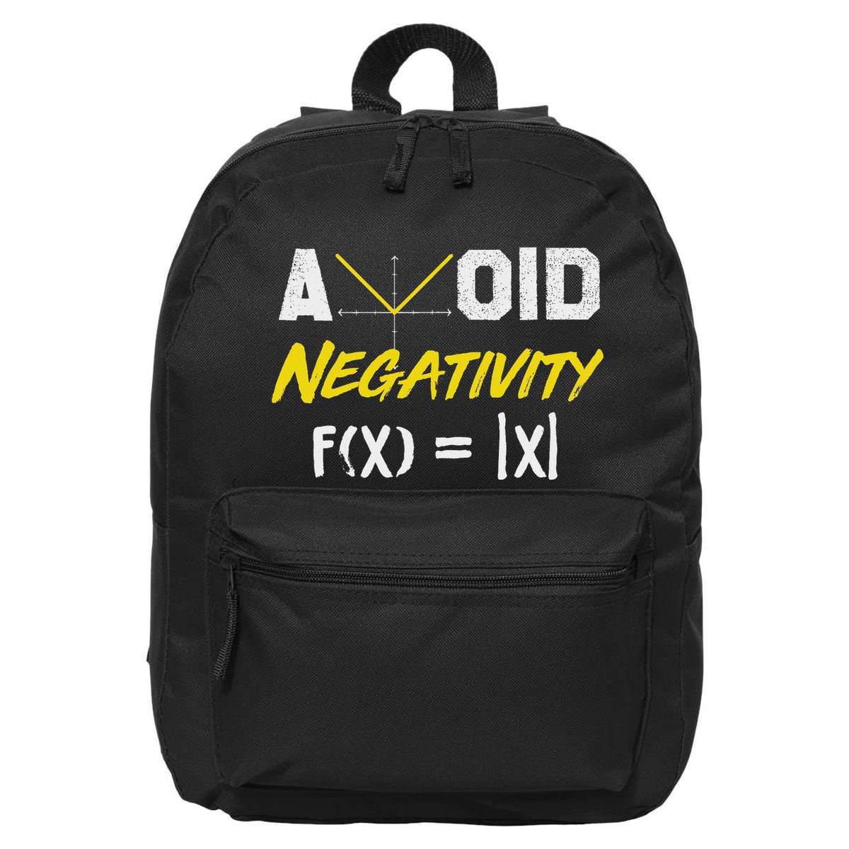 Avoid Negativity Funny Math Pun Equation 16 in Basic Backpack