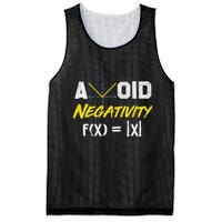 Avoid Negativity Funny Math Pun Equation Mesh Reversible Basketball Jersey Tank