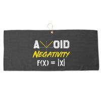 Avoid Negativity Funny Math Pun Equation Large Microfiber Waffle Golf Towel