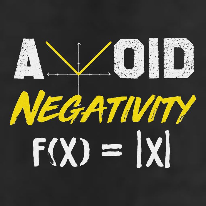 Avoid Negativity Funny Math Pun Equation Large Microfiber Waffle Golf Towel