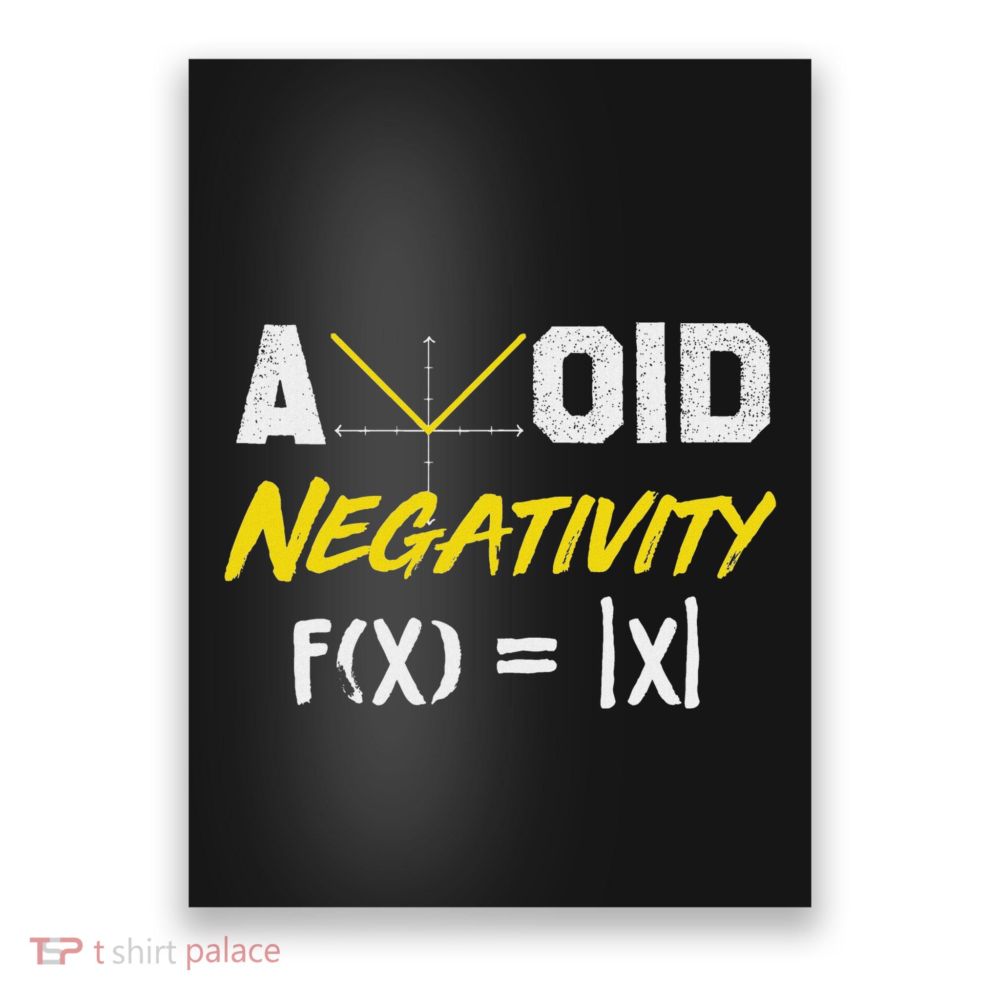 Avoid Negativity Funny Math Pun Equation Poster