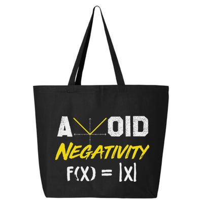Avoid Negativity Funny Math Pun Equation 25L Jumbo Tote