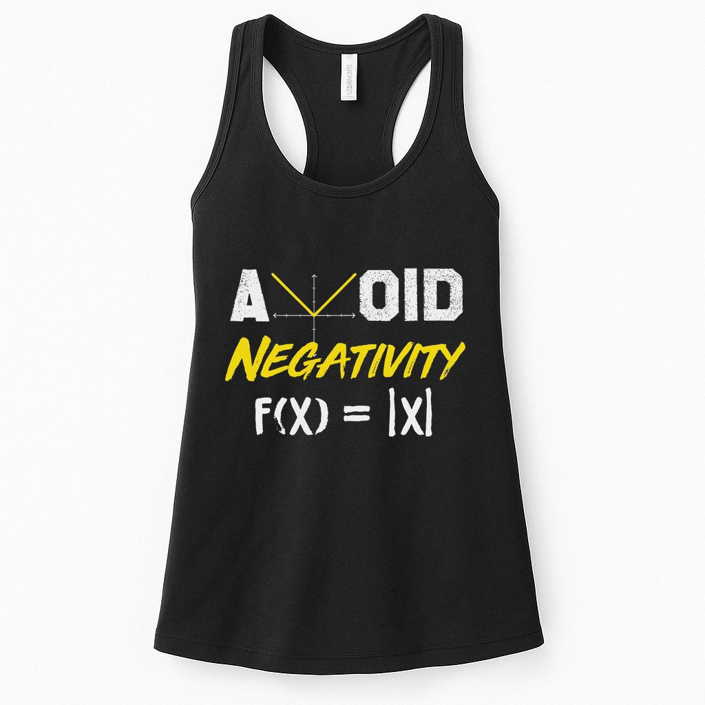 Avoid Negativity Funny Math Pun Equation Womens Tank Top