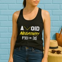 Avoid Negativity Funny Math Pun Equation Womens Tank Top