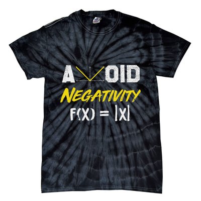 Avoid Negativity Funny Math Pun Equation Tie-Dye T-Shirt