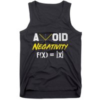 Avoid Negativity Funny Math Pun Equation Tank Top