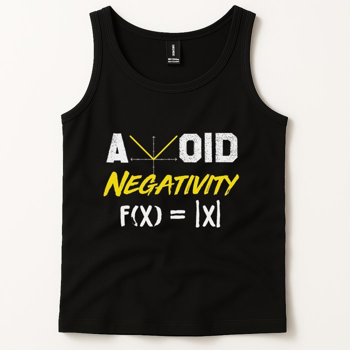 Avoid Negativity Funny Math Pun Equation Tank Top