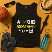 Avoid Negativity Funny Math Pun Equation Tank Top