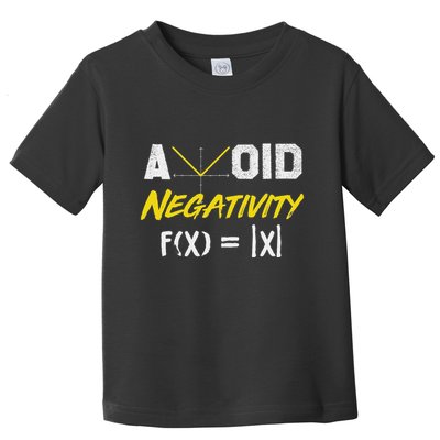 Avoid Negativity Funny Math Pun Equation Toddler T-Shirt