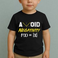 Avoid Negativity Funny Math Pun Equation Toddler T-Shirt