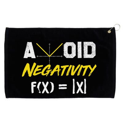 Avoid Negativity Funny Math Pun Equation Grommeted Golf Towel