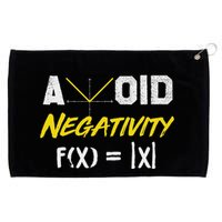Avoid Negativity Funny Math Pun Equation Grommeted Golf Towel