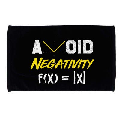 Avoid Negativity Funny Math Pun Equation Microfiber Hand Towel