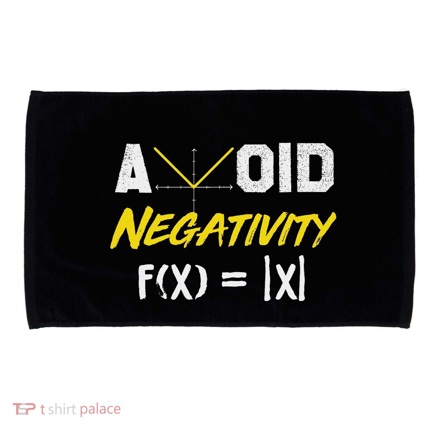 Avoid Negativity Funny Math Pun Equation Microfiber Hand Towel