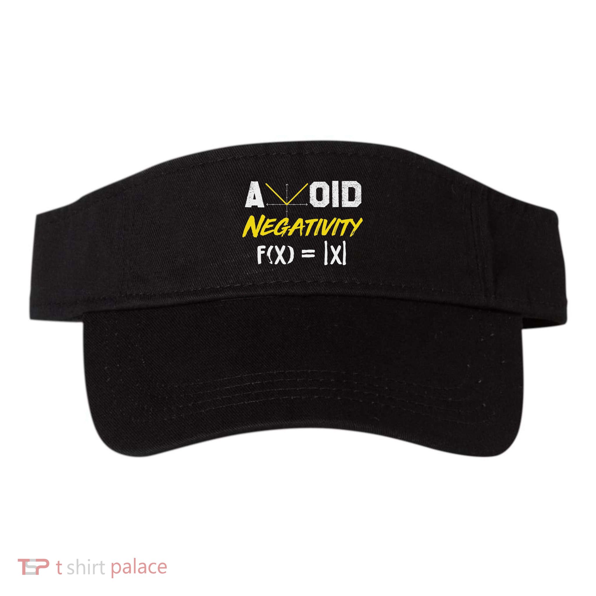 Avoid Negativity Funny Math Pun Equation Valucap Bio-Washed Visor