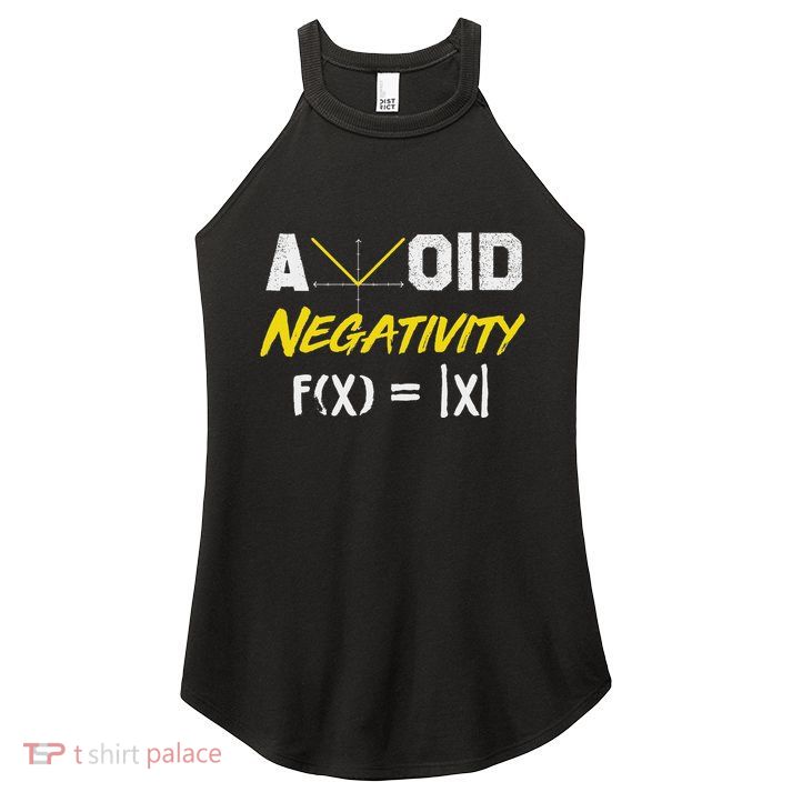 Avoid Negativity Funny Math Pun Equation Women's Perfect Tri Rocker Tank