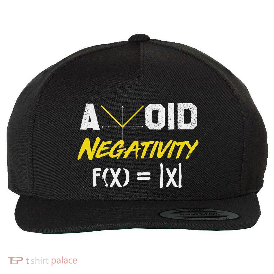 Avoid Negativity Funny Math Pun Equation Wool Snapback Cap