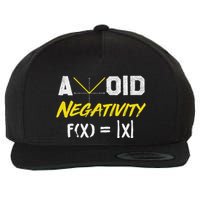 Avoid Negativity Funny Math Pun Equation Wool Snapback Cap