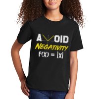 Avoid Negativity Funny Math Pun Equation Kids T-Shirt
