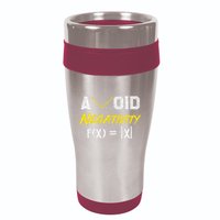 Avoid Negativity Funny Math Pun Equation 16oz Travel Tumbler