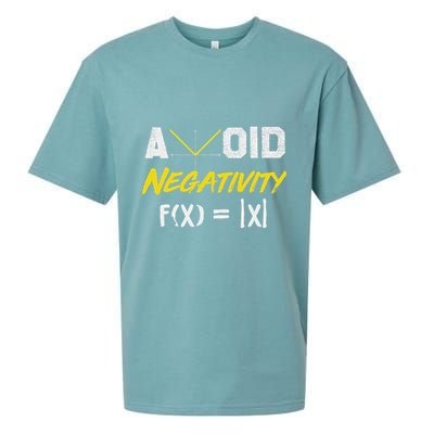 Avoid Negativity Funny Math Pun Equation Sueded Cloud Jersey T-Shirt