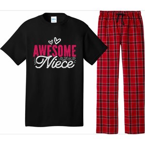 Awesome Niece Funny Auntie Aunt Graphic Gift Pajama Set