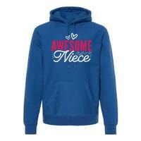 Awesome Niece Funny Auntie Aunt Graphic Gift Premium Hoodie