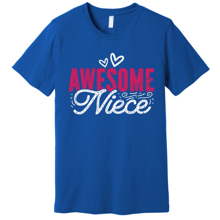 Awesome Niece Funny Auntie Aunt Graphic Gift Premium T-Shirt