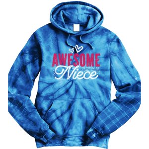 Awesome Niece Funny Auntie Aunt Graphic Gift Tie Dye Hoodie