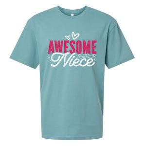 Awesome Niece Funny Auntie Aunt Graphic Gift Sueded Cloud Jersey T-Shirt