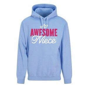 Awesome Niece Funny Auntie Aunt Graphic Gift Unisex Surf Hoodie